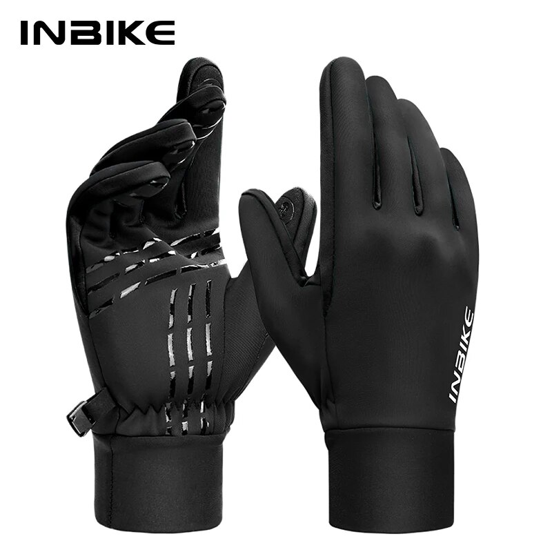 Gardening Glove Waterproof - INBIKE Winter Fleece Cycling Gloves Warm