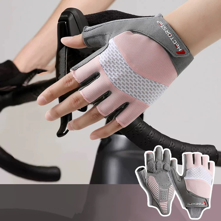Cycling Glove Padded - Bike Cycling Sports Gloves: Half Finger