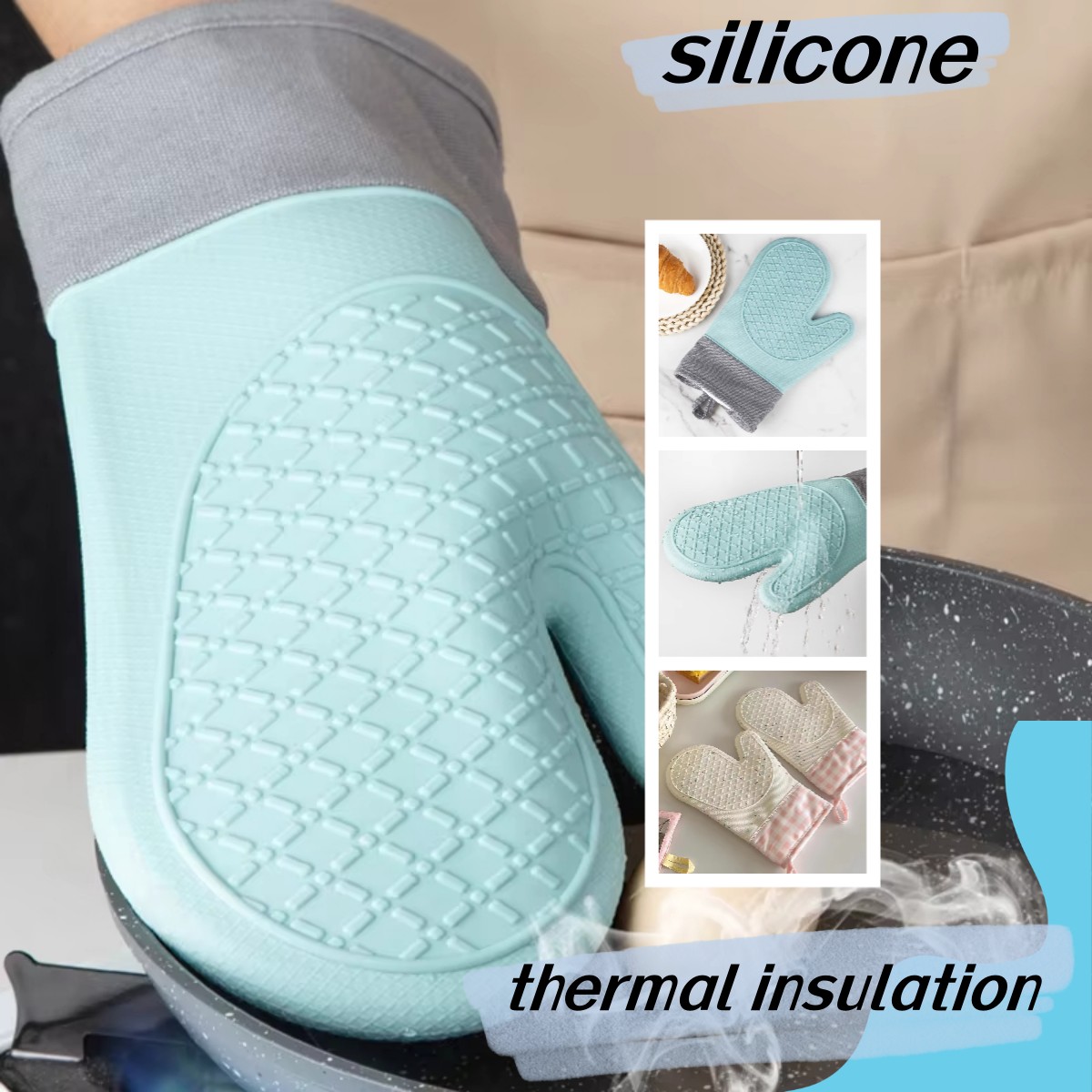 1PC Cute Silicone Kitchen Sing - đánh giá và giá Oven Mitt Silicone
