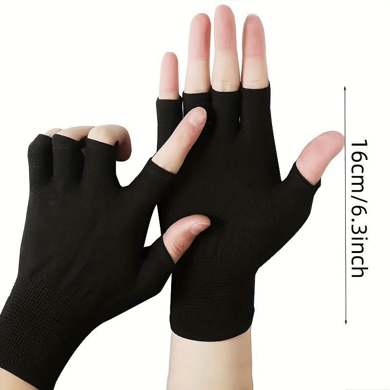 Black Knit Half Finger Gloves, - đánh giá và giá Fingerless Glove Knit
