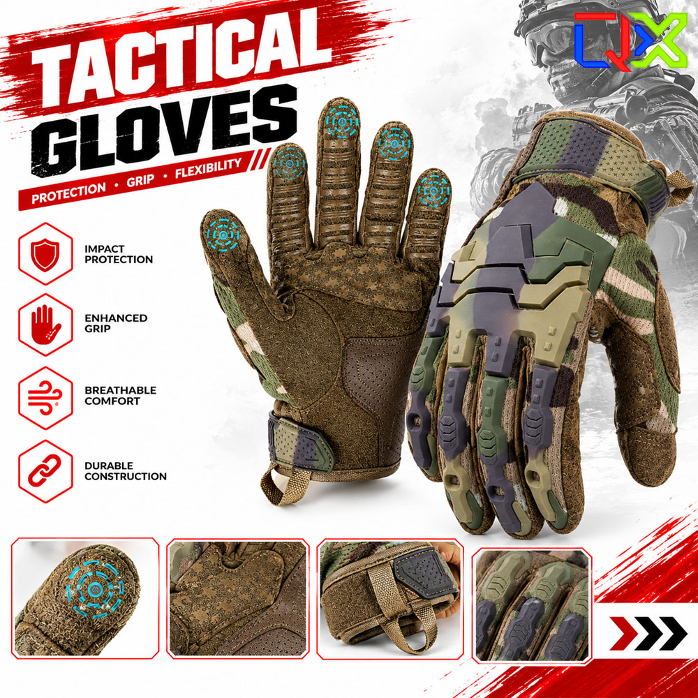 QX Tactical Gloves Touch Scree - đánh giá và giá Work Glove Impact