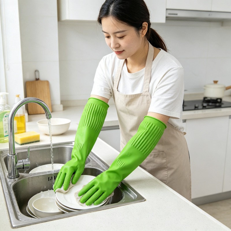 1Pair Lengthen Dishwashing Cle - đánh giá và giá Rubber Glove Cleaning