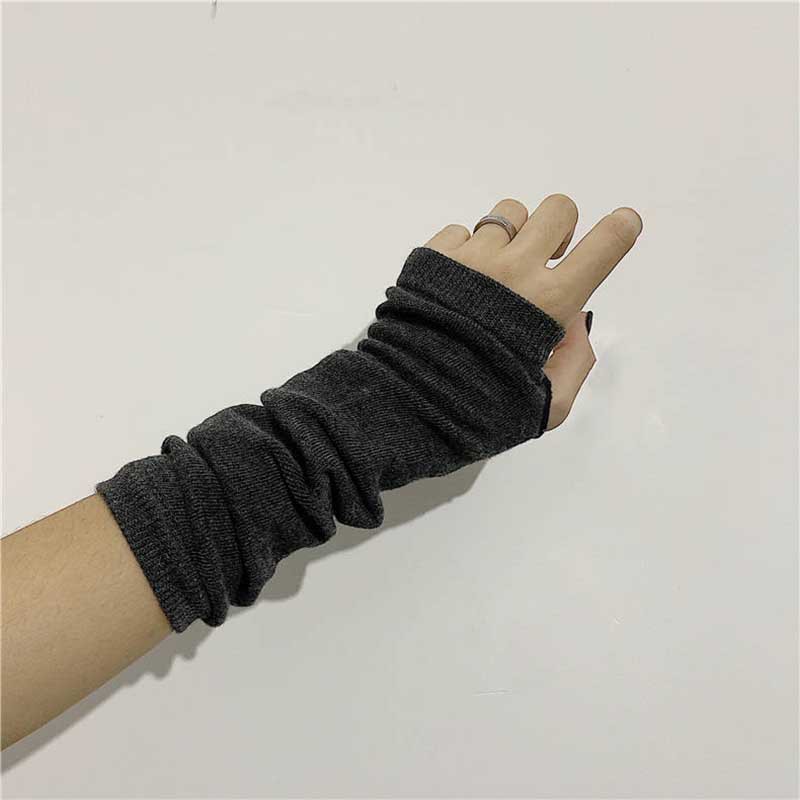 Striped Warmer Knitted Long Fi - đánh giá và giá Fingerless Glove Knit
