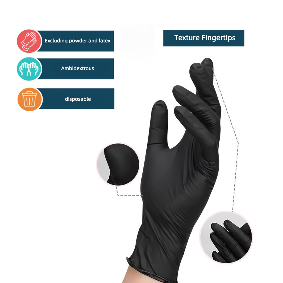 Lanke Black Disposable Nitrile - đánh giá và giá Rubber Glove Cleaning